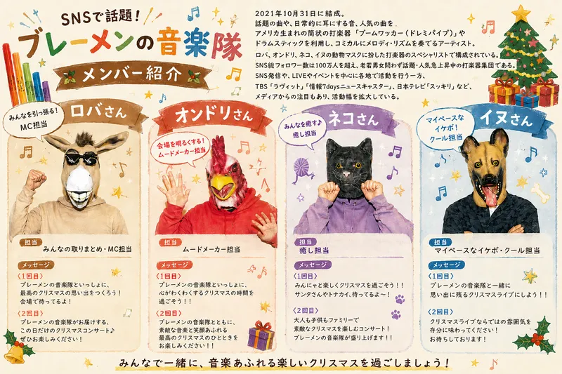 ブレーメンの音楽隊 クリスマスコンサート