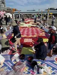 花絵制作に参加する市民参加者のイメージ