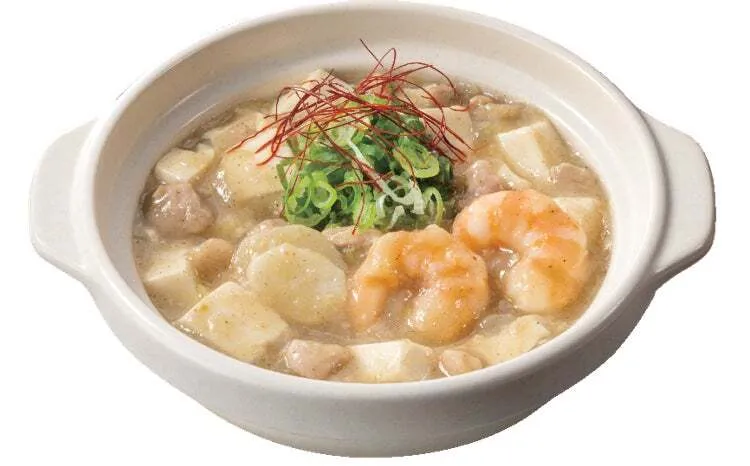 バーミヤン「コク旨！白い麻婆豆腐〜海老・中華クワイ・山芋入り〜」