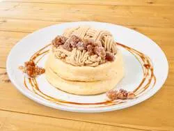 高倉町珈琲「和栗クリームのリコッタパンケーキ」