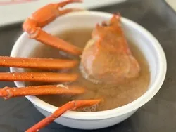道の駅能登食祭市場（石川県）「能登半島沖地震炊き出しのカニ汁」