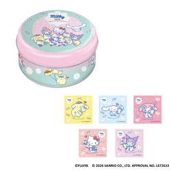 「ミルキー缶（サンリオデザイン）」ミルキー9粒、ステッカー1枚入り（全5種ランダム）880円