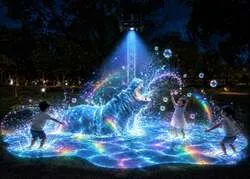 「アドベンチャーワールドで初の光フェス！5m超の巨大アーチや夜の動物観察も」の写真