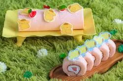 ポムポムプリンのふんわりいちごロールケーキ