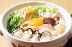 和食さと「牡蠣入り鍋焼きうどん」