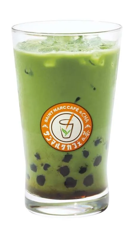 サンマルクカフェ＆茶限定「黒糖タピオカ抹茶ラテ」