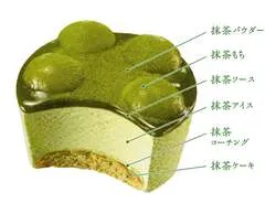6層すべてに宇治抹茶を使った「やわもちアイス パフェ 重なり抹茶」