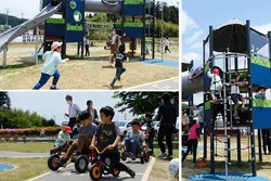 インクルーシブ遊具がそろう「ピジョンの広場」