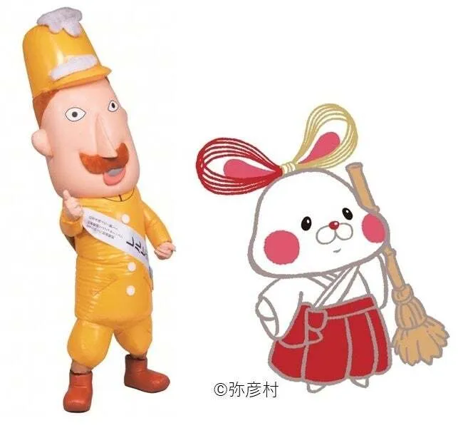 新潟のご当地キャラクター（レルヒさん・ミコぴょん）