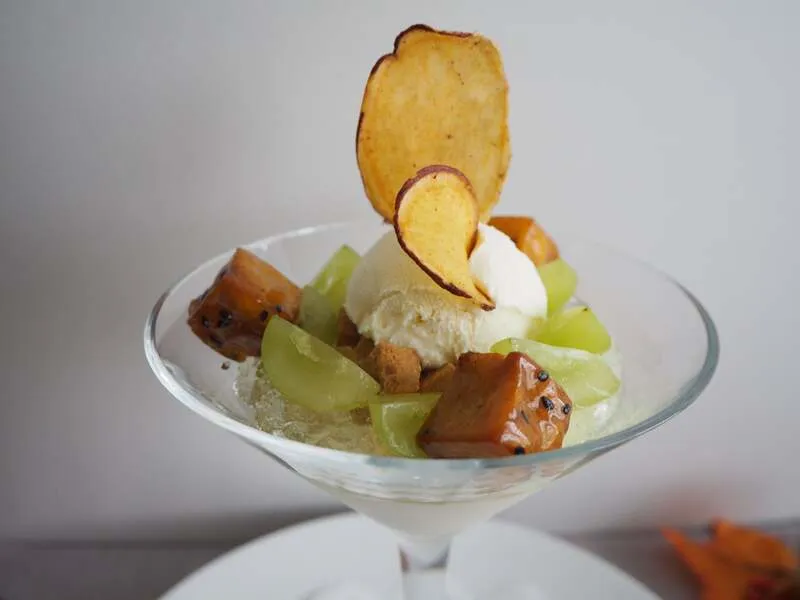 39days KOBE「お芋とシャインマスカットの秋パフェ」