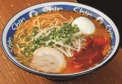 福岡＜博多らーめん ShinShin＞赤マー味噌とんラーメン 中太麺 1杯1,201円