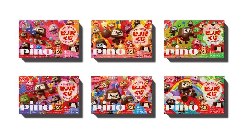「ピノパくじ」限定パッケージ（全6種）※10月中旬から順次切り替え