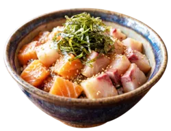海鮮丼＆だし茶漬けセット サーモンとブリ（1,000円）