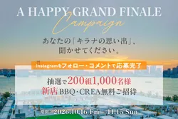 「絶景BBQのキラナガーデン豊洲が休業前に感謝フェア！新店へ最大1,000名招待」の写真