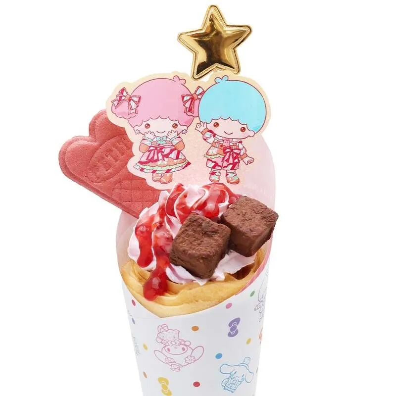 リトルツインスターズの生チョコの ストロベリークレープ 950円