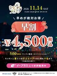 「七五三の想いをランタンに込めて夜空へ！大阪・扇町公園で家族みんなの願いを打ち上げ」の写真