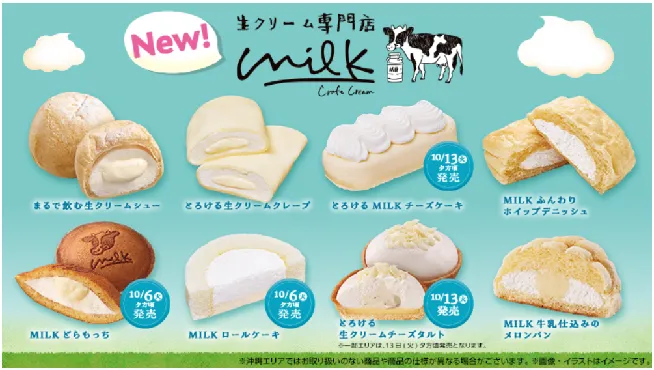 ローソン 生クリーム専門店｢Milk｣コラボスイーツ
