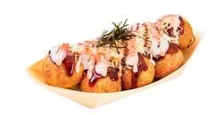 「焦がし醤油 もちチーズ明太」（8個入り・お持ち帰り842円／店内飲食858円）