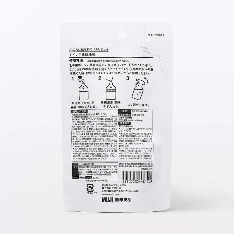 専用ボトルで水と混ぜて使う