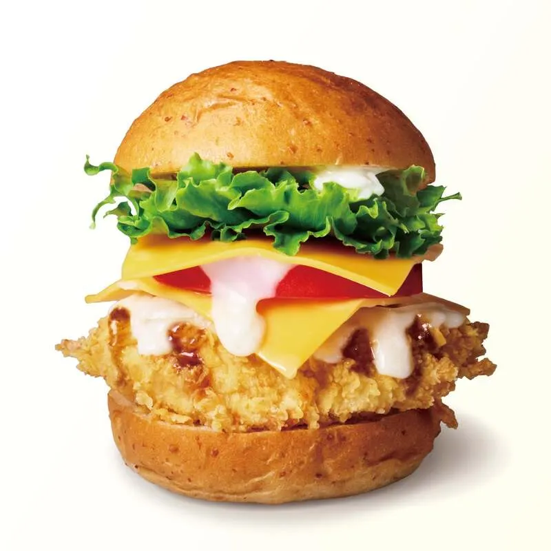 bb.q オリーブチキンカフェ「ポルチーニ香るダブルチーズバーガー」