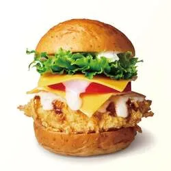 bb.q オリーブチキンカフェ「ポルチーニ香るダブルチーズバーガー」