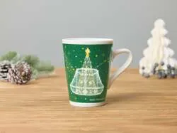 ハウステンボス クリスマスマーケット会場限定「グランド・シャンデリアツリー」デザインマグカップ（1,600円）
