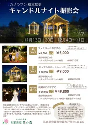 「ゆらぐキャンドルのあかりが冬の夜の花畑を照らす！広島「世羅高原キャンドルナイト」」の写真