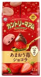 不二家「カントリーマアム（あまおう苺ショコラ）」