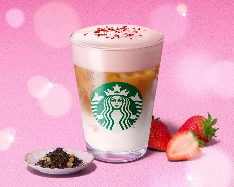 「ジョイフルメドレー ストロベリー クリーミー ティー ラテ」