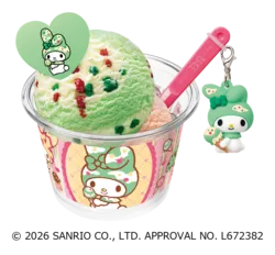 マイメロディスプーンチャーム（スモールダブル690円／レギュラーダブル940円）