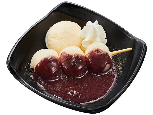 ふわもち団子のアサイーぜんざい風（407円）