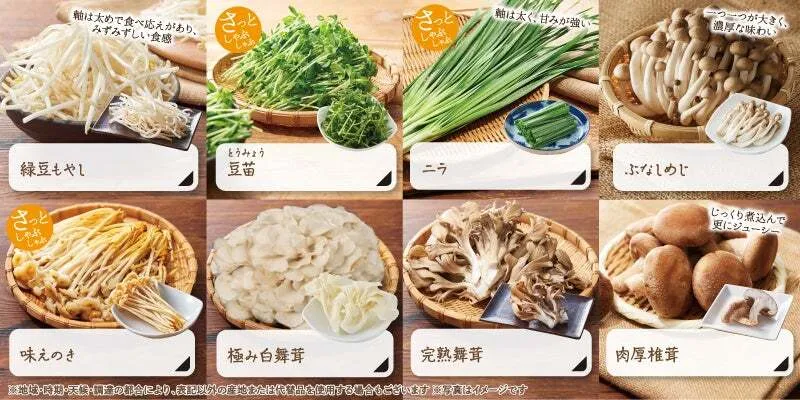 しゃぶしゃぶ温野菜の食べ放題メニュー一例