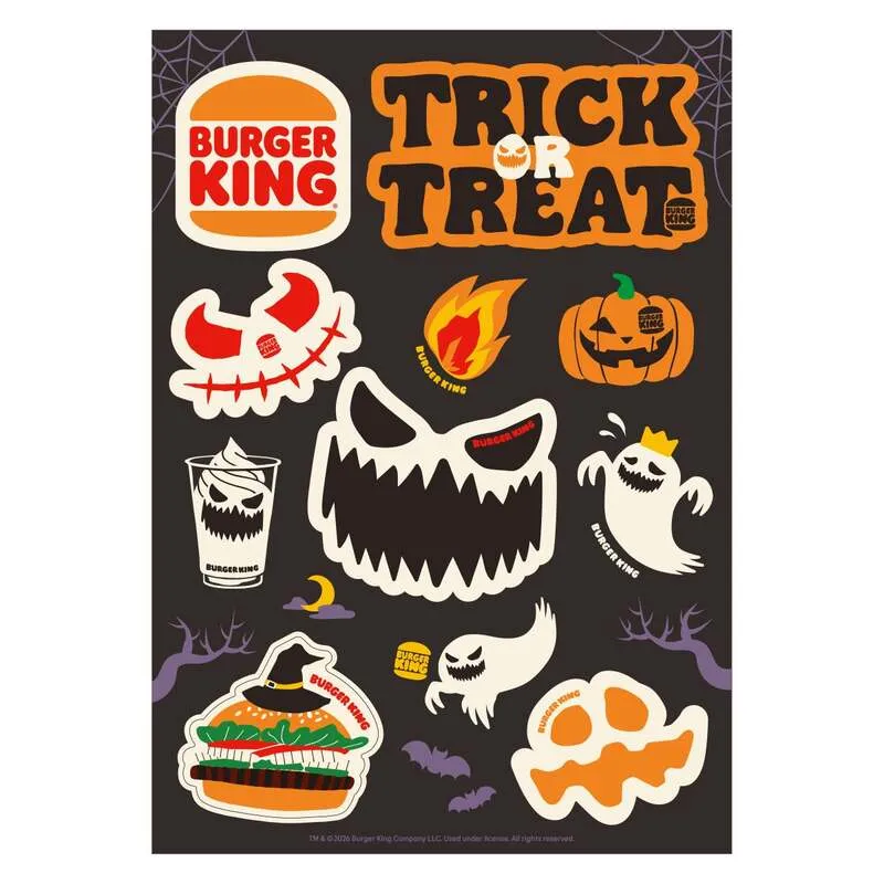 ゴーストやジャック・オー・ランタンがデザインされた特製ハロウィーンステッカーシート