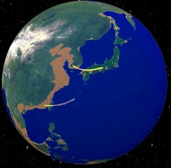 3万年前の地球と日本上陸ルート