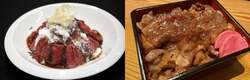 トリュフ香る花咲くチーズステーキ丼〜トリュフムースを添えて〜（ALC BEEF キッチン）／ひとめぼれ国産牛すき焼き重（臥薪 本店）