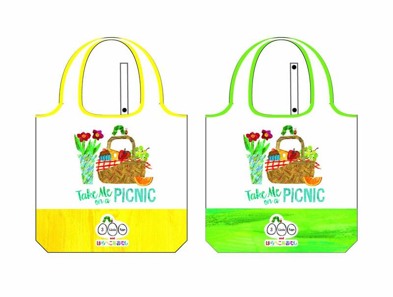 【はらぺこあおむし and 3Little Eggs】ピクニックエコバッグ　全2種　1種　2,200円