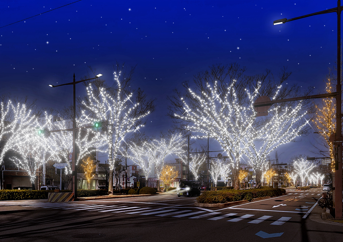 和歌山駅前で大規模イルミ初開催 70万球が光輝き活気ある街に