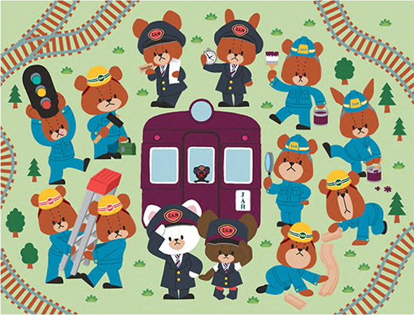 ◉阪急電車×くまの学校・コラボ商品・限定15枚・オリジナルアートパネル・F0号 ◉阪急電車×くまの学校・コラボ商品・限定15枚・オリジナル