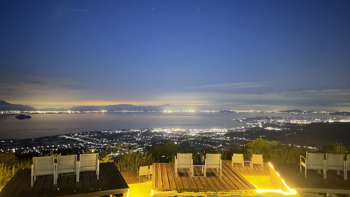 滋賀県「びわこ箱館山」でグリーンシーズン営業開始 星空＆イルミ
