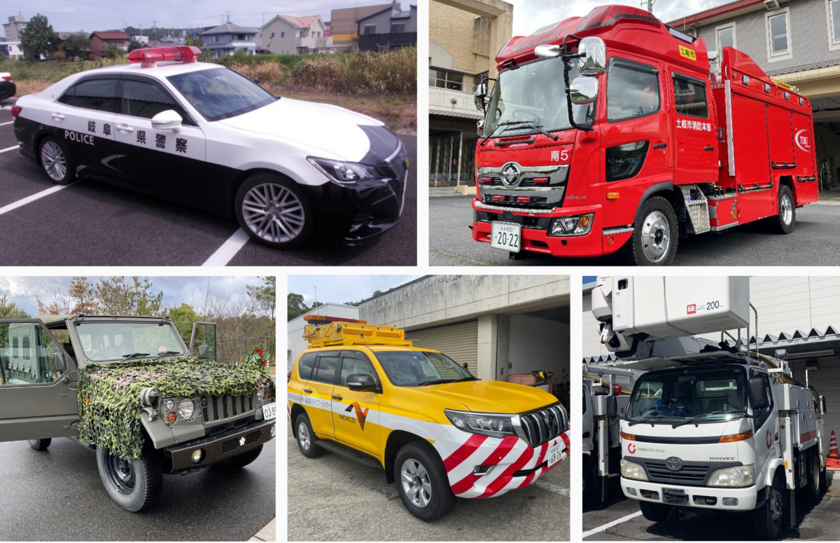 土岐プレミアム・アウトレットで、はたらく車大集合イベント 迫力満点