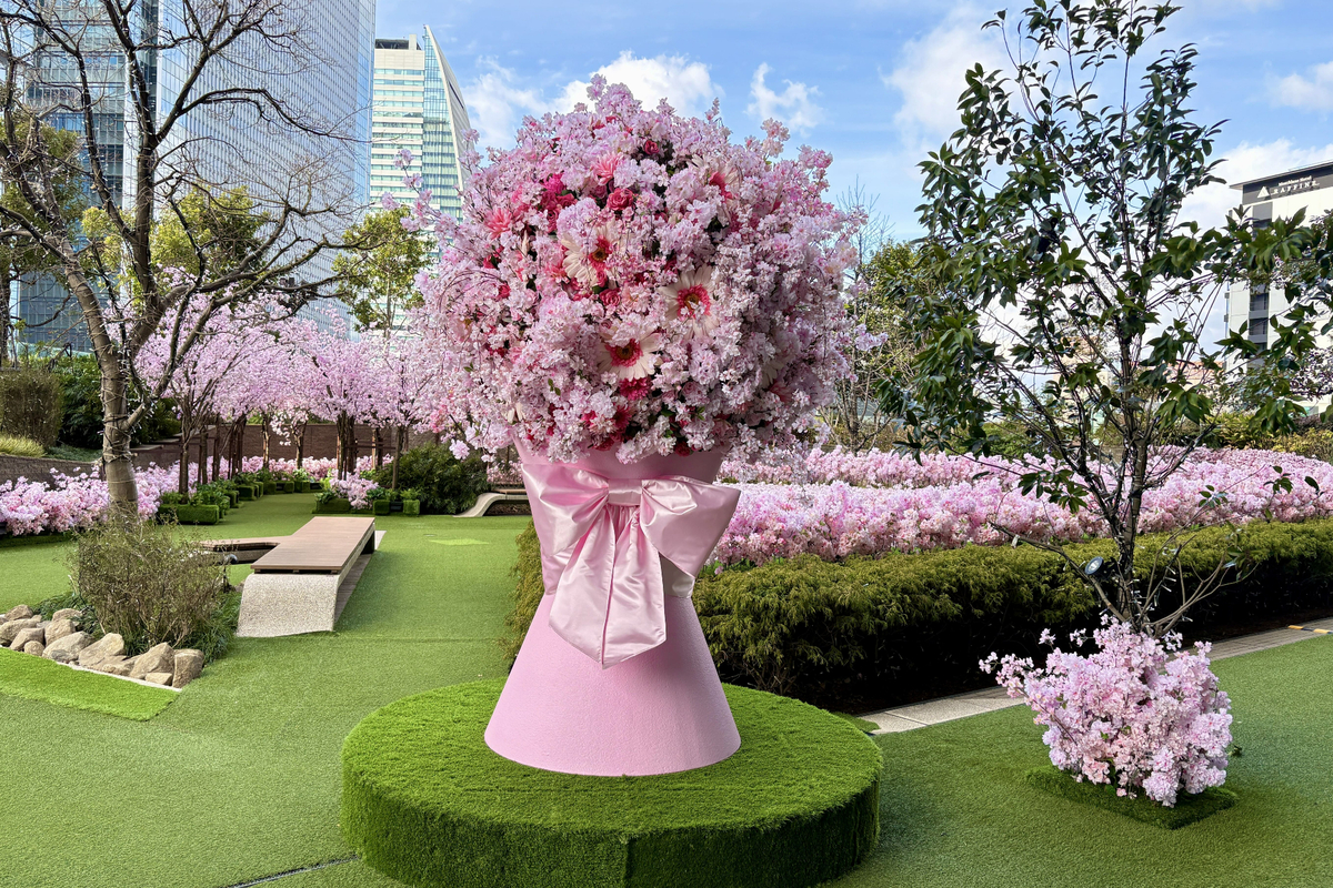 大名古屋ビルヂングの空中庭園でひと足早いお花見体験 「サクラスカイ