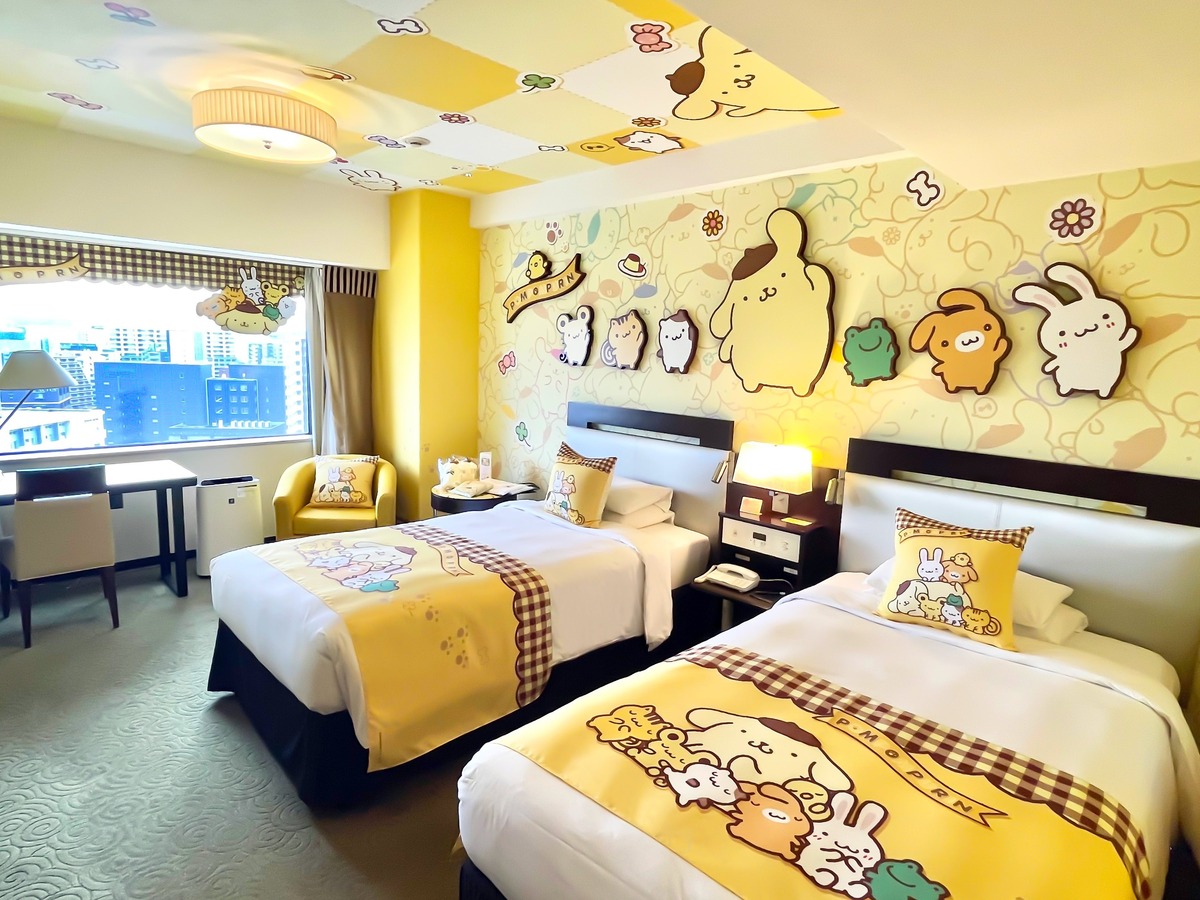 ポムポムプリン30周年記念、福岡のホテルで限定グッズ付き宿泊プラン