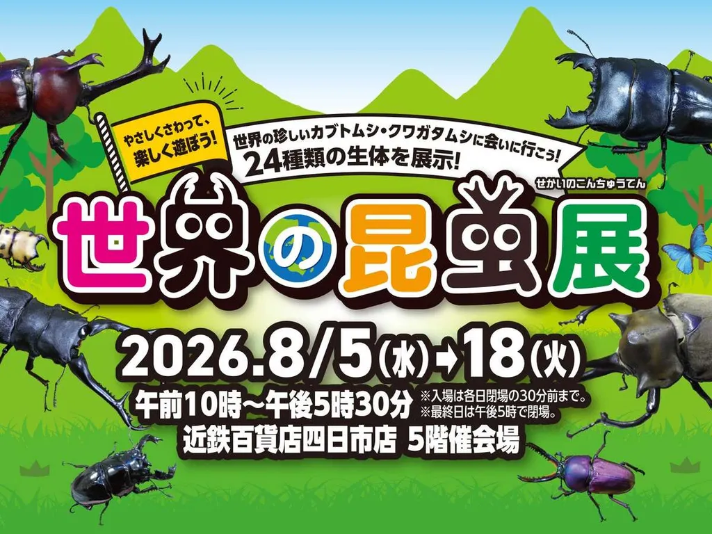 約200匹のカブトムシとふれあえる！近鉄百貨店四日市店で昆虫展開催 3